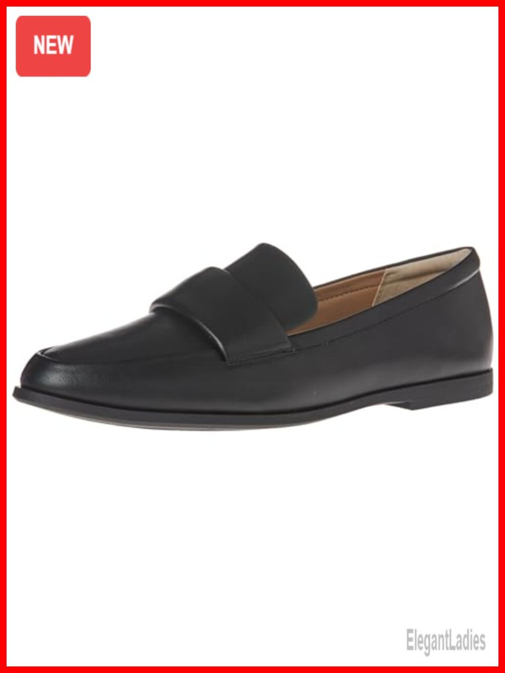Women's Almond Toe Loafer Flats Faux Leather Memory Foam Slip On Shoes